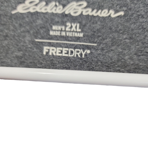 Men's Eddie Bauer gray t suit shirt sleeve FREEDRY 2XL - Picture 3 of 9